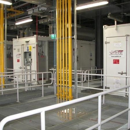 Containeraggregate mit einer Notstromversorgung